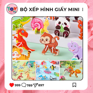 Đồ Chơi Lắp Ghép Mô Hình Giấy 3D, Cho Bé có thể phát huy khả năng tư duy và sáng tạo, rèn luyện tính kiên nhẫn