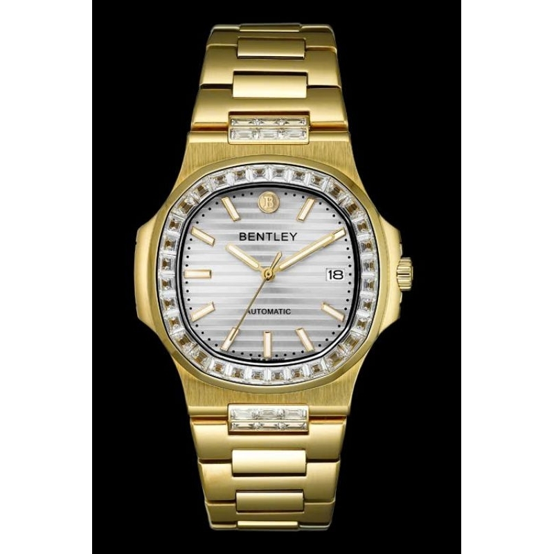 [Chính Hãng 100%] Đồng Hồ Nam Bentley BL2340 (2340) Máy Cơ (Automatic) Kính Sapphiare Viền Đá Siz 41