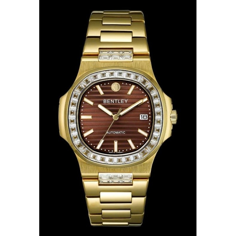 [Chính Hãng 100%] Đồng Hồ Nam Bentley BL2340 (2340) Máy Cơ (Automatic) Kính Sapphiare Mặt Vuông Siz 