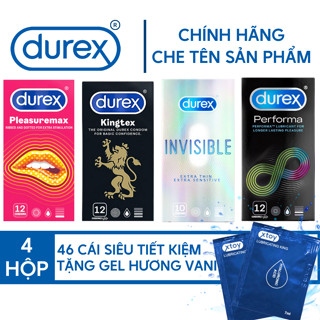 Bao cao su Durex hộp 12 cái tùy chọn ( Performa, Fertherlite, Pleasuremax, Ultima, Kingtex, Invisible) - Play Man
