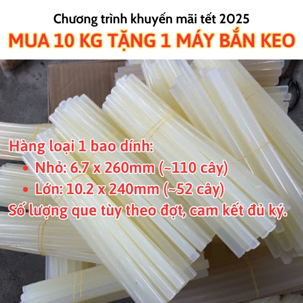Keo nến silicon loại nhỏ 7mm, lớn 10mm dài 25cm hàng tốt siêu dính