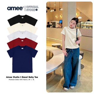 Áo thun Baby Tee Trơn Local Brand Amee Studio 100% Cotton 250gsm