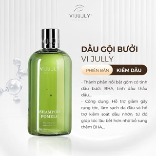  Dầu Gội Bưởi Vijully Ngăn Gãy Rụng Làm Dày Tóc Dành Cho Da Đầu Nhờn 350ml 