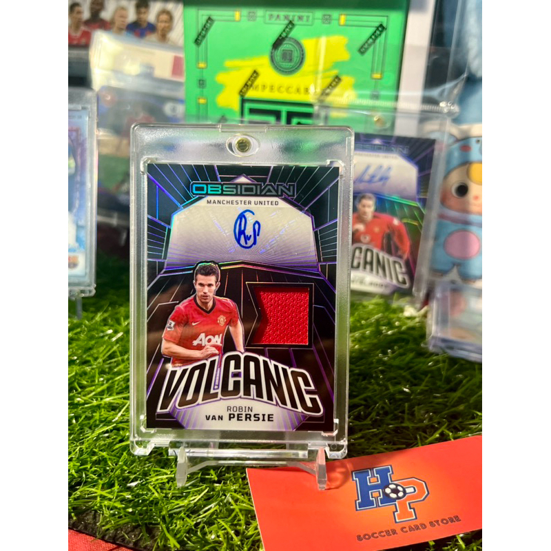 Thẻ bóng đá Robin Van Persie Chữ Kí Mảnh Áo /5 Match Worn Panini Obsidian 2023/24