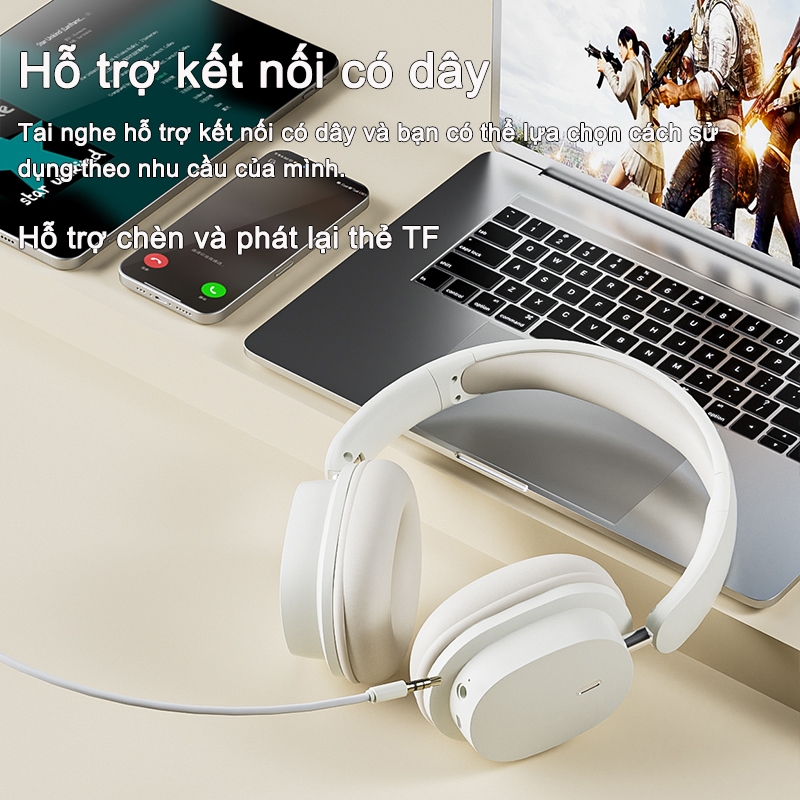 Tai Nghe Không Dây Soyto T2 Bluetooth 5.3 Với Micro HD Hỗ Trợ Có Dây / Thẻ TF Mode | BigBuy360 - bigbuy360.vn