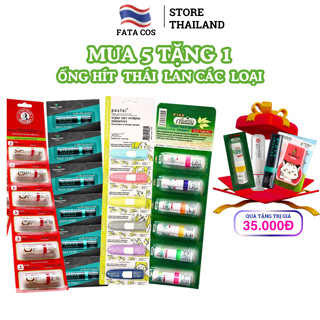 Ống hít mũi thái lan, mua 5 tặng 1 ống hít mũi pastel, ống hít mũi bạc hà Fata Cos
