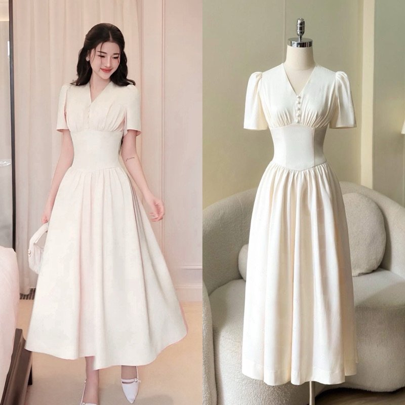 [𝐁𝐚́𝐧 𝐜𝐡ạ𝐲] Đầm Thiết Kế Bigsize, Váy đầm nữ cổ V Shi Shang SIẾT EO tôn dáng | BigBuy360 - bigbuy360.vn