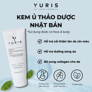 Kem Ủ Tắm Trắng Thảo Dược Nhật Bản Yuris, Giúp Làm Trắng Da, Bật Tone Da, Xóa Mờ Thâm Sạm 200g