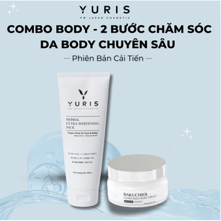 Combo Body - 2 Bước Skincare Da Body Chuyên Sâu: Kem Ủ Thảo Dược 200g, Kem Dưỡng Body Trắng Da, Mềm Mịn 200ml