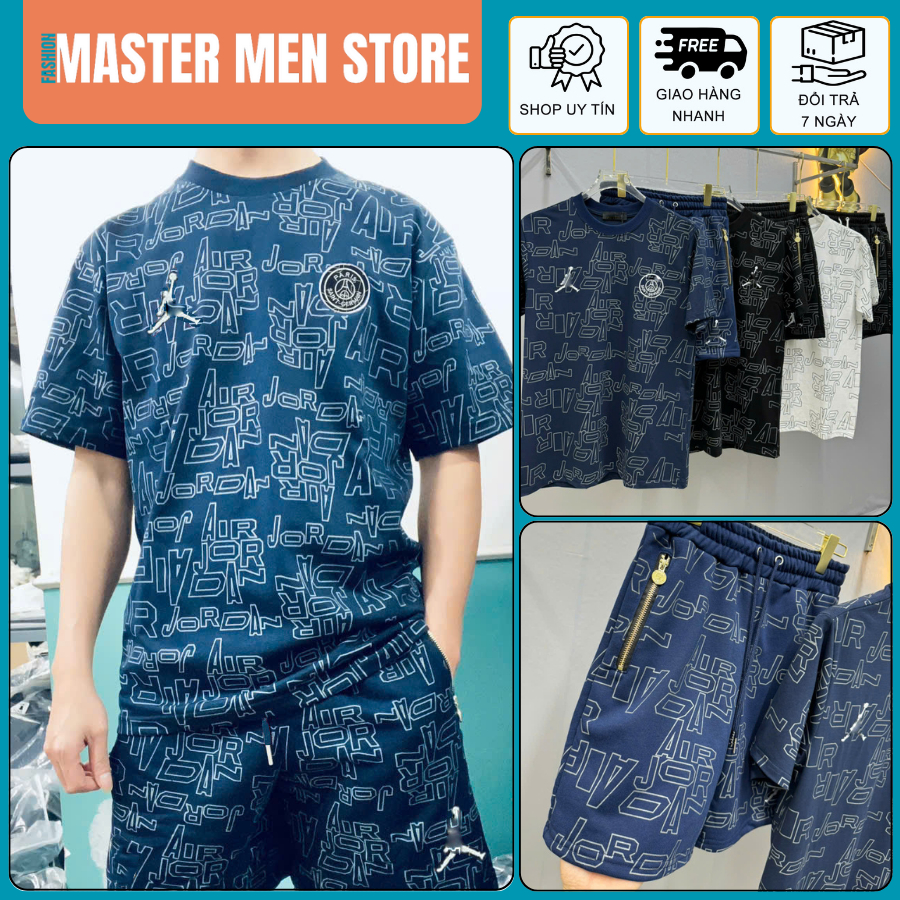 Bộ Cộc Nam PSG Thêu Logo Siêu Đẹp Túi Khoá Vàng Chất Cotton Quần Nỉ Chân Cua Day Dặn 2025