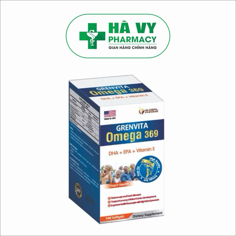 Viên Uống Dầu Cá Grenvita Omega 369 ( Hộp 60viên )