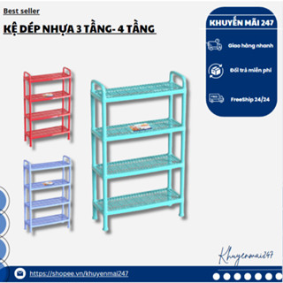 【MỚI  Kệ Để Giày Dép NHỰA 3 Tầng HOẶC 4 TẦNG TÙY CHỌN, Kệ Dép Kệ Sách Nhựa Đẹp Bền Màu