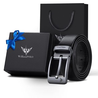 Thắt lưng nam cao cấp hàng hiệu WilliamPOLO chất liệu da Bò nguyên tấm - POLO P24PD305 - ZW