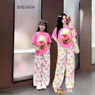 SÉT BỘ QUẦN DÀI ÁO THUN BÉ GÁI VÀ MẸ ( họa tiết HEO PHIDE 3 MÀU ) mềm mịn đáng yêu size 9-52 kg m11