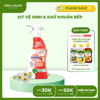 [Nội địa Đức] Xịt vệ sinh và khử khuẩn nhà bếp Sagrotan 750ml | Loại bỏ dầu mỡ, diệt 99,9% vi khuẩn, khử mùi hôi hiệu qu