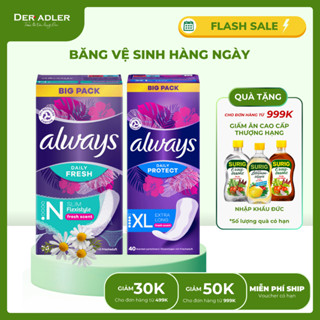 [Nội địa Đức] Băng vệ sinh hàng ngày ALWAYS DAILY đủ size, kháng khuẩn, thấm hút, thoáng khí, dễ chịu
