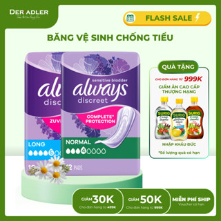 [Nội địa Đức] Băng vệ sinh chống tiểu chuyên dụng ALWAYS DISCREET chống tiểu són, tiểu đêm