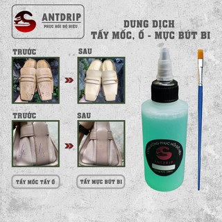 Dung Dịch Tẩy Mốc Da , Vải ANTDRIP 3991 , Tẩy Mực Bút Bi Trên Da , Ố Da Trên Giày và Túi Xách - Hiệu Quả Sau 5 Phút