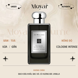  10ml Vetiver & Golden Vanilla Cologne Intense | Nước hoa unisex | Moyar Perfume 