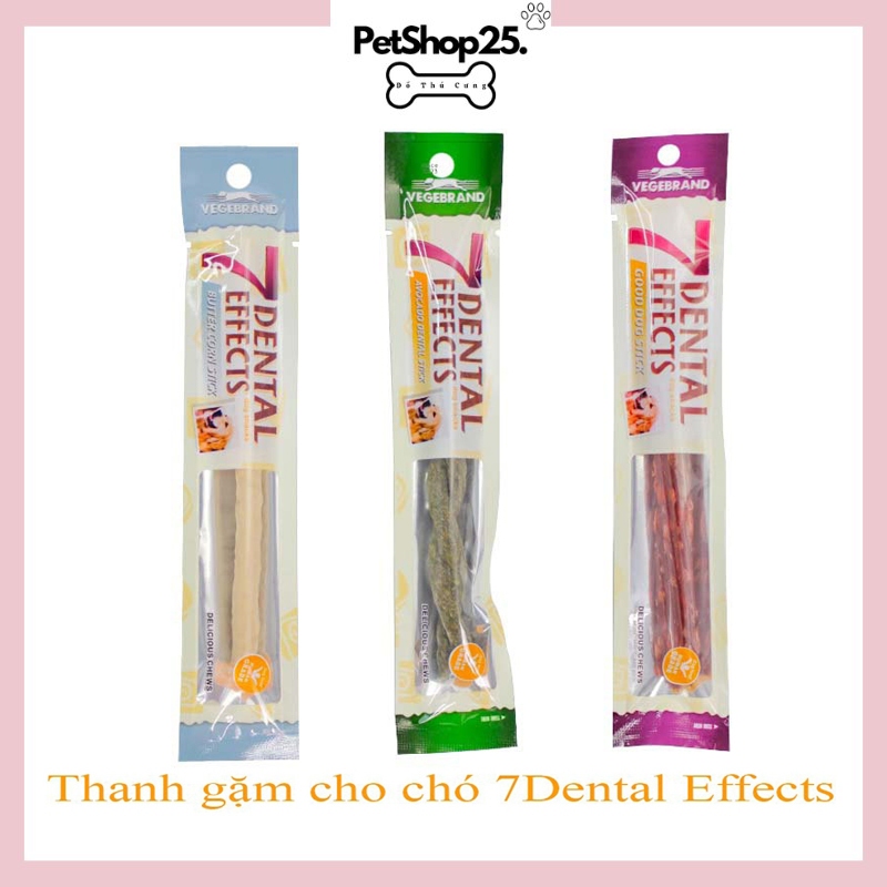 Thanh gặm cho chó 7Dental Effects sạch răng 15g- Que gặm dinh dưỡng cho cún - Petshop225