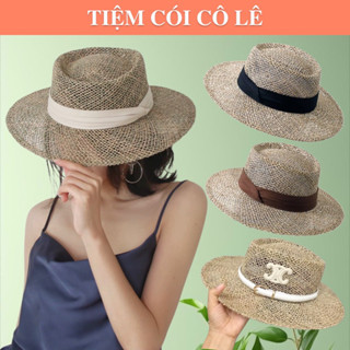 (Loại 1 đan dày)Nón cói thưa panama cao cấp, mũ cói rộng vành thời trang đi biển - Tiệm Cói Cô Lê