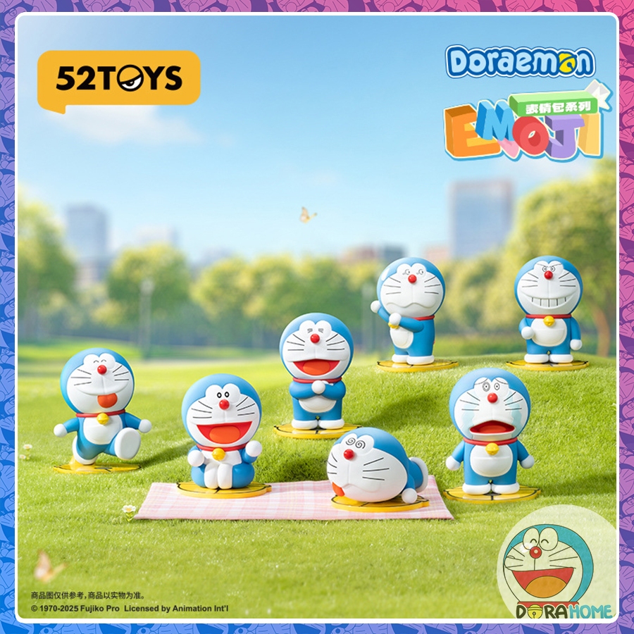 1 Mô hình Doraemon ngẫu nhiên trong set blindbox Doraemon Emoji - Doraemon Figure 8cm 52 Toys QT0111