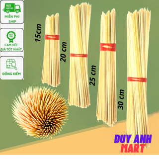 Que Xiên Tre Nướng Thịt, Xúc Xích [1 kg, 500 g] Kích Thước 15cm/ 17cm/ 20cm/ 24cm/ 28cm/ 30cm