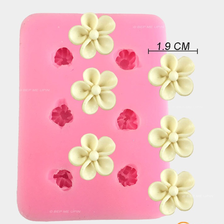 Khuôn silicon vỉ 6 hoa ngọc nhí