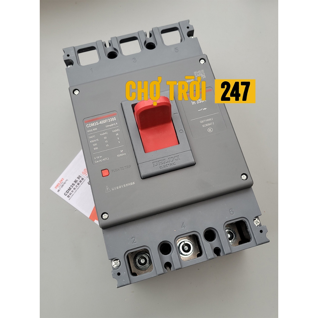 Aptomat 3P chông giật, át chống giật chống quá tải 3 pha hàng chính hãng delixi bảo hành 1 năm.