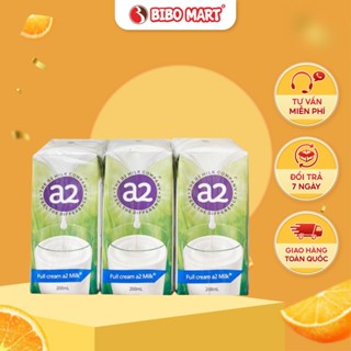  Sữa Tươi Tiệt Trùng Nguyên Kem A2 Bổ Sung Dinh Dưỡng Giúp Xương Chắc Khỏe 200ml  Vỉ 6 Hộp -Bibo Mart 