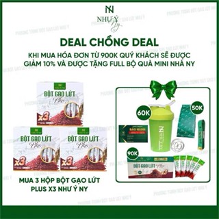[MUA 3 TẶNG QUÀ] Bột Gạo Lứt Plus X3 Như Ý - Hỗ Trợ Giúp Giảm Cân,Giảm Mỡ, Lợi Sữa Dùng Thay Cho Bữa Ăn, Hộp 20 Gói