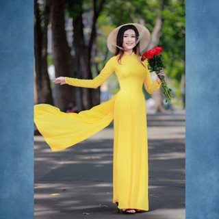 Áo Dài Truyền Thống Trơn Lụa Mỹ