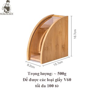 Hộp Gỗ Đựng Giấy Lọc Cà Phê V60
