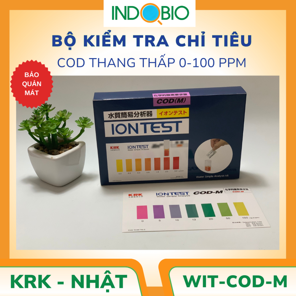 [HÀNG CÓ SẴN] BỘ TEST KIT COD WIT-COD-M, 0-100 PPM KRK-NHẬT [KÈM MSDS]