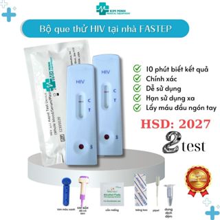 Combo 2 Bộ que thử HIV Fastep của Mỹ date xa đầy đủ dụng cụ 