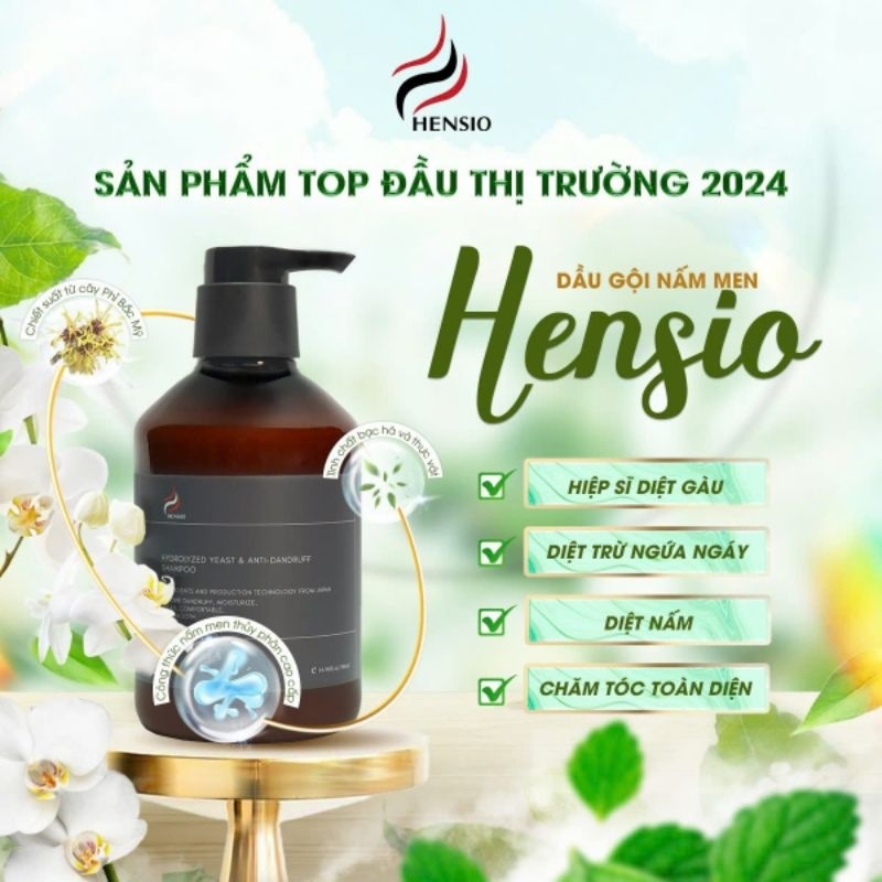 Dầu Gội Hỗ Trợ Nấm Ngứa, Gàu Từ Nấm Men Hensio 100ml