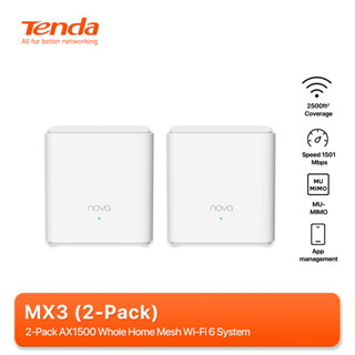 "Hệ Thống Wifi Mesh Tenda Nova MX3 MW3 Cho Gia Đình AC1200 AX1500 Mbps - Hàng Chính Hãng"