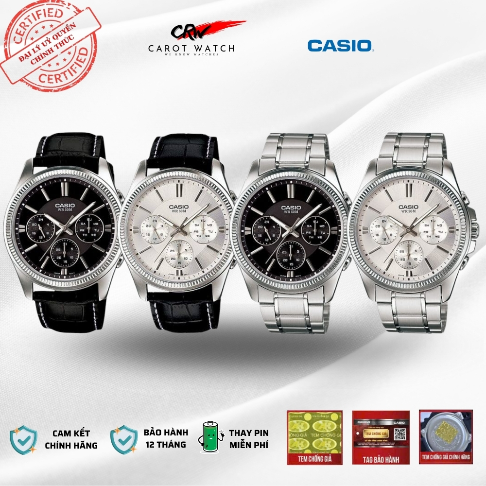 ĐỒNG HỒ NAM CASIO MTP-1375 CHÍNH HÃNG CHỐNG NƯỚC 5ATM