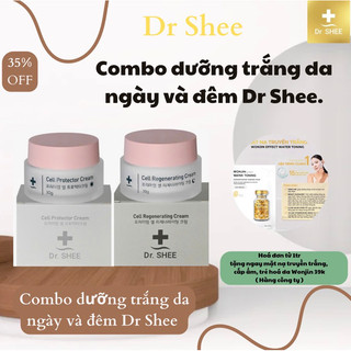 Combo dưỡng trắng da ngày và đêm Dr Shee 60g. Dưỡng trắng da, mờ thâm, nám.