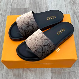 Hot TrendDép GC Nam Nữ Quai Da, Đế Cao Su Non Êm Chân - Dép GC Boy Phố Họa Tiết Phong Cách Trẻ Trung