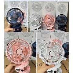Quạt Điện Kẹp Mini Để Bàn có đèn 20000mAh Nâng Cấp Dung Lượng Pin Sạc Quạt Kẹp Bàn Xoay 360 Siêu Yên Tĩnh 4 Cấp Tốc Độ