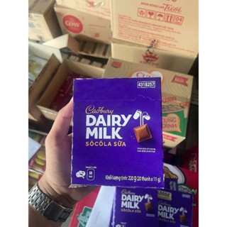  ⚡Top⚡ Socola Cadbury Dairy Milk CDM 11g Vị Sữa Hộp 20 Thanh Vị Nguyên Bản Sữa Nhập Khẩu Malaysia. 