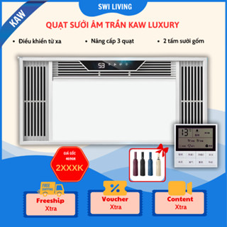 Quạt Sưởi Âm Trần SWI/KAW Công Suất 4000w, Đèn Sưởi Nhà Tắm 4 Trong 1 Sưởi Ấm Kép,Thông Gió,Chiếu Sáng,Làm Khô