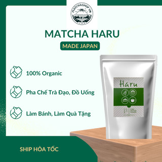 Bột Matcha Haru Nhập Khẩu Nhật Bản, Dùng Pha Chế Đồ uống, Bánh Kem, Đắp Mặt Nạ Gói Lớn 500G-1Kg