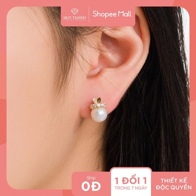 Bông Tai Nữ Vàng Tây 14K BTBTCC95 Huy Thanh Jewelry