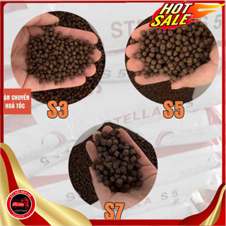 [1KG] Cám Cá Chép KOI STELLA S2|S3|S5|S7-42% Đạm-Viên Nổi-Thức Ăn Cá STELLA Cho cá chép,koi,cá lóc