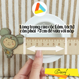 Nắp cốc sứ trắng Bát Tràng