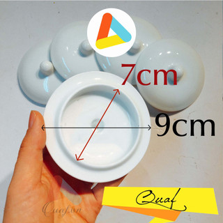 Nắp cốc sứ trắng Bát Tràng