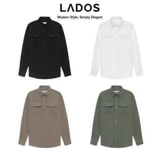 Áo sơ mi nam dài tay FORM REGULAR túi hộp LADOS-8164 chất vải đũi cao cấp mềm mát, phong cách trẻ trung