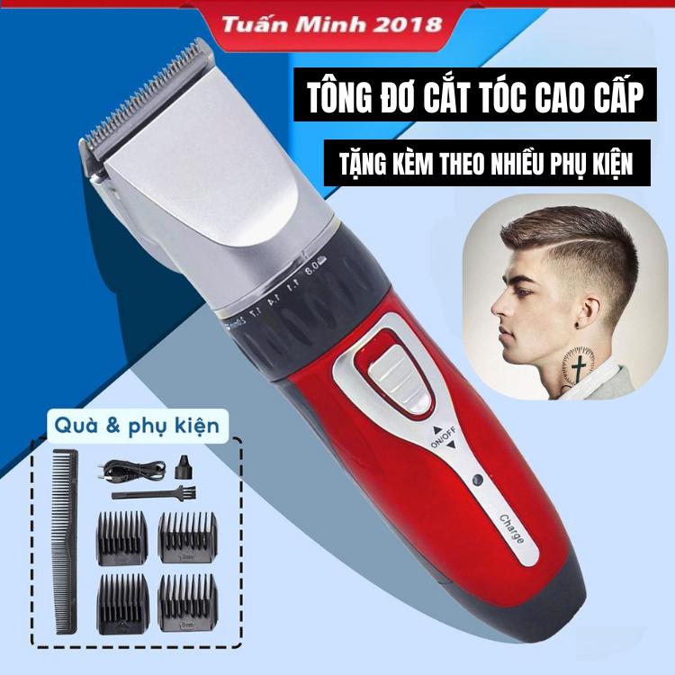 Tông đơ cắt tóc JICHEN JC-0817 cao cấp -LỖI 1 ĐỔI 1 , Tặng Kèm Theo Nhiều Phụ Kiện